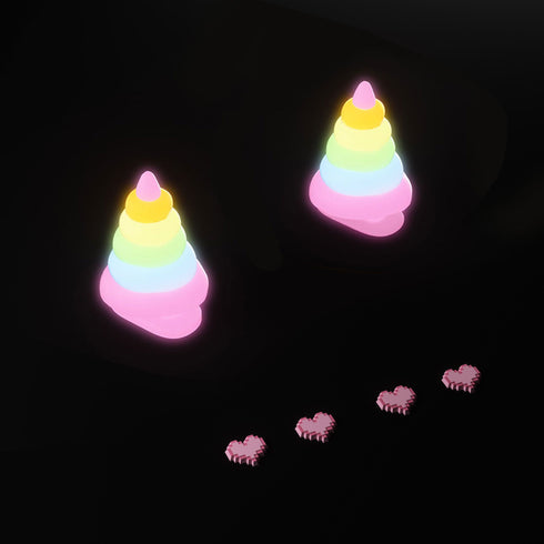 Aletas de Unicornio y Ojos de Corazón Pixelado para Sharkicks Pro