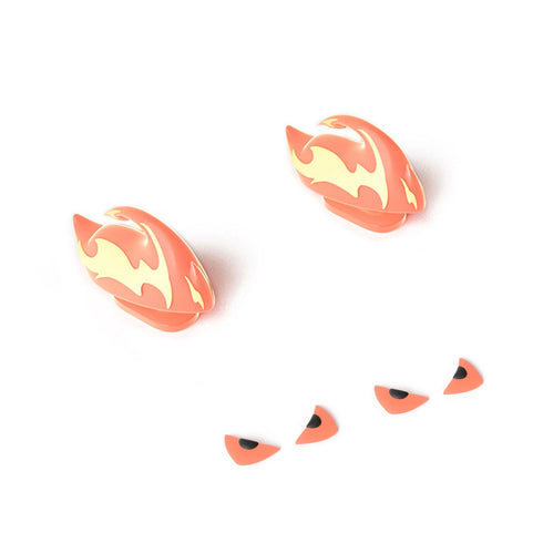 Aletas y Ojos de Feroz Kaiju de Fuego para Sharkicks Pro