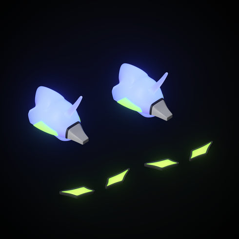 Aletas y Ojos de Mecha para Sharkicks Pro