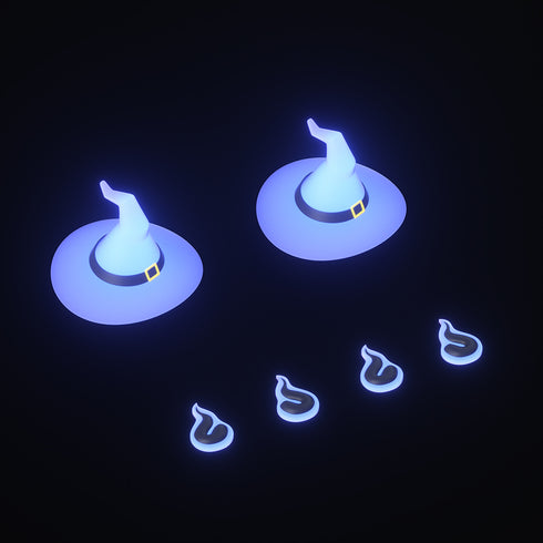 Aletas y Ojos de Sombrero de Bruja para Sharkicks Pro